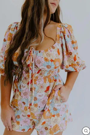 Floral Romper Multi thumbnail 1