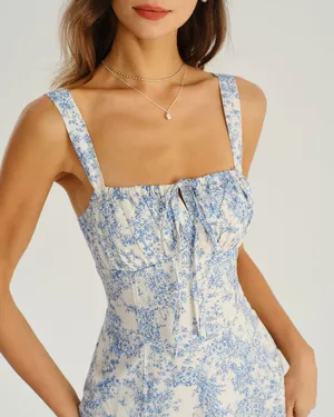 Amazon Floral Ruched Dress thumbnail 2