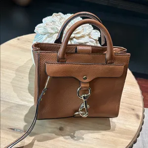 Rebecca Minkoff Dog Clip Tote Mini Satchel in Camel Brown thumbnail 3