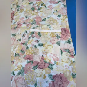 Women's Cottagecore Nightgown Romantic Embroidered Sleepwear Short Sleeve Large thumbnail 6