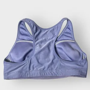 Nike Sports Bra Women M Purple‎ Racerback Mesh Padded Dri-FIT Athletic Support thumbnail 2