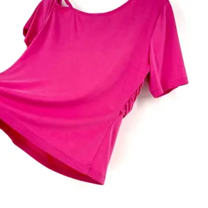 Sunday in Brooklyn‎ Anthropologie Ruched Wrap Top Pink Size XL NWT thumbnail 8