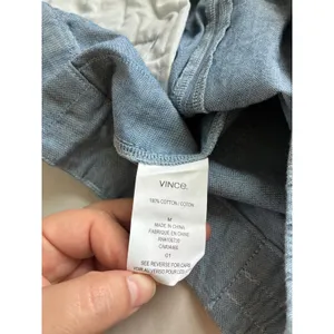 Vince Womens Blue Cotton Chambray Belted‎ Utility Shorts Size M Elastic Waist thumbnail 4