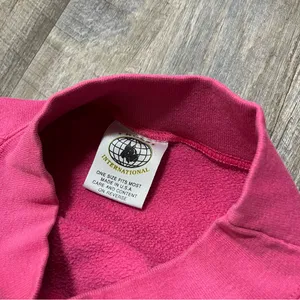 Vintage 90s Yale University Bulldogs Hot Pink Mock Neck Sweater USA Womens Large thumbnail 3