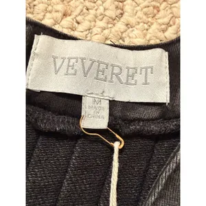 NWT Veveret Mineral Wash French Terry Romper Black Wide Leg V Neck M Boho Grunge thumbnail 4