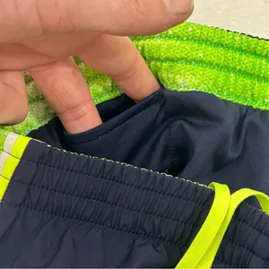 Nike Dri Fit Navy & Lime Seattle Seahawks Athletic Running Gym Shorts Womens S/M thumbnail 5