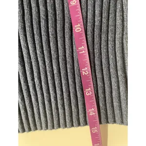 Dusty Blue Ribbed Knit Sweater Crop Top & Skirt Set Size S EUC thumbnail 6