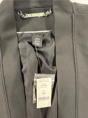 White House Black Market Black Draped Open-Front Blazer NWT thumbnail 5