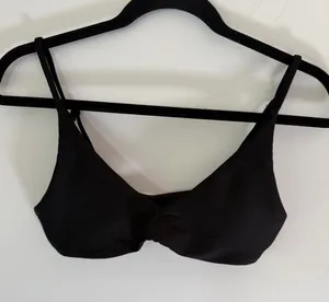 J. Crew Black scoop- V Front Bikini Top Lana classic sculpt M thumbnail 1