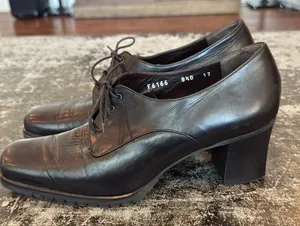 Cole Haan Brown Leather Made In Italy Lace Up Shoes 2.5" Heel Size 8.5 thumbnail 2