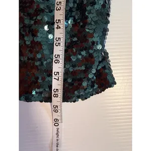 BCBGMAXAZRIA All Over Sequin Gown Jade Green Showgirl‎ Maxi Dress Formal Stretch thumbnail 12