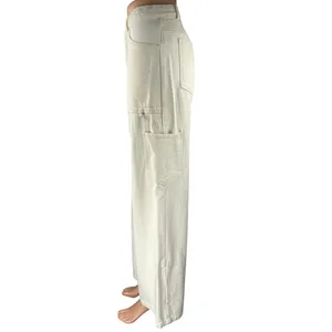 Riley Hubatka x Peppermayo White High Waist Wide Leg Palazzo Trousers Pants Sz 8 thumbnail 2