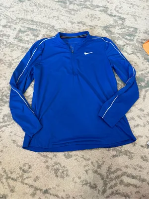 Nike Dri-FIT Women’s Quarter Zip Pullover M Royal Blue Lightweight thumbnail 2