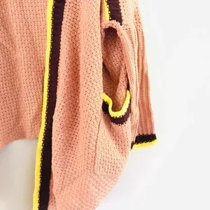 Umgee Oversized Wrap Sweater Draped Boho Crochet Chunky Swing Cardigan‎ Jacket. thumbnail 8