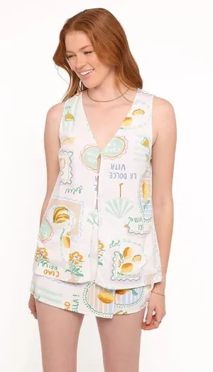 Paper Heart Euro Summer Tie Vest🌞 thumbnail 1