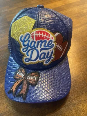 Blue Game Day Football Cap thumbnail 1