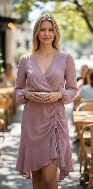 Hello Molly NWT Blush Pink Dress – Romantic & Flowy - Women’s Size XS thumbnail 1