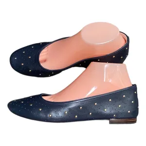 Aerosoles x Martha Stewart Shelley Flats 8.5 Navy Leather Studded Ballet Shoes thumbnail 5