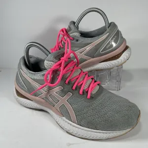 ASICS GEL-Nimbus 22 Grey/Pink Running Shoes - Women's Size 7 thumbnail 1