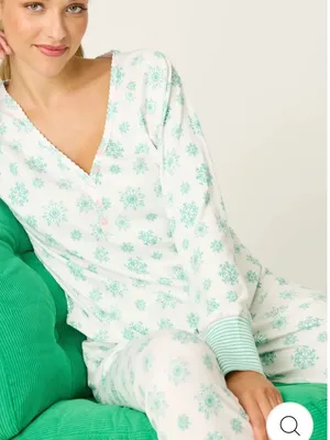 PJ SALVAGE SNOWFLAKE WISHES POINTELLE PANTS SET, size Small, NEW with tags thumbnail 1