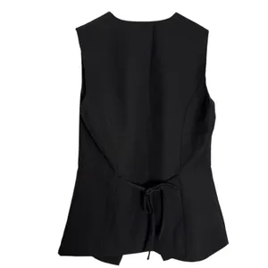 SNDYS Revolve Emiliana Black Button Front Tailored Sleeveless Vest Top Size XS thumbnail 5