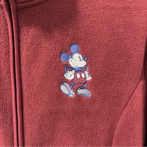 Disney Parks Mickey Mouse Full Zip Fleece Jacket Women’s Size M Disney World Red thumbnail 3