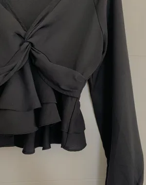 Express Black Long Sleeve Blouse thumbnail 4