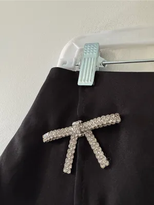 More To Come NEW Revolve Ember Mini Skirt Black Adorable Bow Detail thumbnail 11