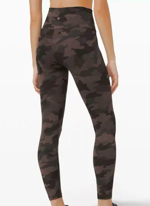 Lululemon Wunder Train High Rise Leggings Camo Size 4 thumbnail 3