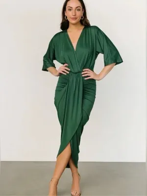 Baltic Born Mimi Midi Dress Hunter Green 3X thumbnail 2