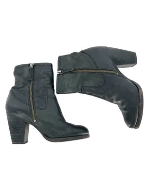 Frye Patty Artisan Zip Black Leather Ankle Boots Womens Edgy Western Size 8 thumbnail 3