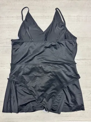 Plus Size Swimdress Tummy Control One Piece Bathing Suit V Neck Slimming 3XL thumbnail 12