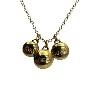 COACH Medallion Signature Charm Necklace thumbnail 3