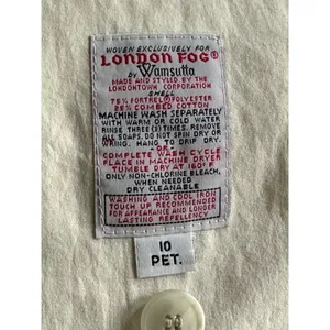 London Fog Trench Coat Women 10P Ivory Vintage Classic Minimalist Chic Academia thumbnail 15