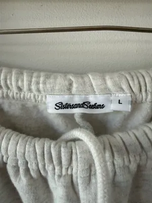 Sisters and Sisters Series Cuffed Sweatpants in Dough Grey Marl thumbnail 2