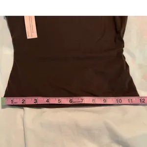 Qinsen Womens Halter Neck Camisole Top Brown Stretch Square Neck XS NWT thumbnail 6
