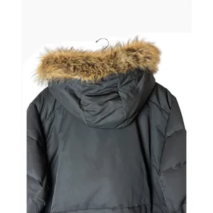 Arctic Expedition Down Puffer Coat Women 5X Black Quilted Faux Fur Parka Winter thumbnail 5