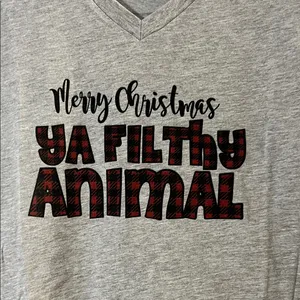 Bella Canvas Gray Christmas Tee thumbnail 3