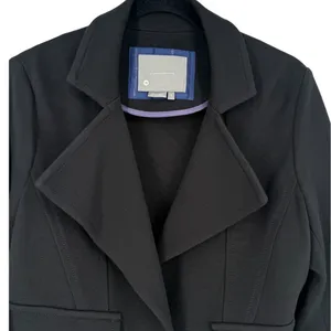 Anthropologie‎ Women's Surin Ponte Knit Moto Blazer Jacket Black Size Medium thumbnail 7