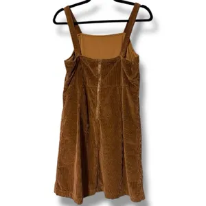 American Eagle size medium brown corduroy dress adjustable strap no pockets thumbnail 2