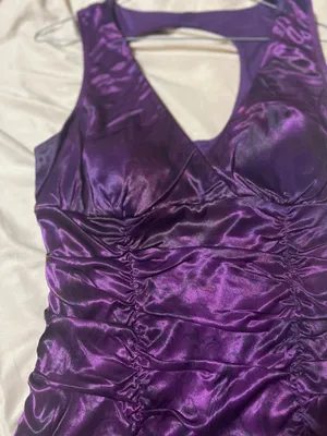 Y2K purple satin top thumbnail 3