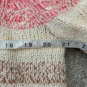 J. Crew Bouclé crewneck sweater in wide stripe (Sz L) Red Striped thumbnail 9