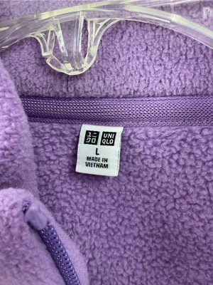 Uniqlo Women’s Lavender Full-Zip Teddy Fleece Jacket 1161 thumbnail 3