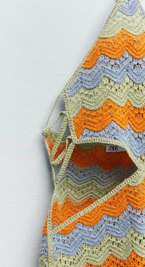 ZARA Cut Out Crotchet Dress thumbnail 11