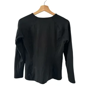 North Face FlashDry Black Crew Neck Top Medium Athletic Hiking Layer Outdoor thumbnail 3