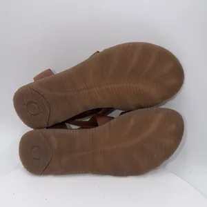 Born Lucia Sandals Womens 7M Brown Leather Comfort Strappy Slingback Cross Strap thumbnail 7