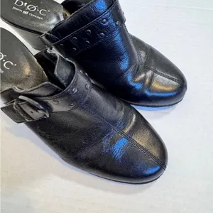BOC Black Patent Leather Clog Mule Womens 9 Fall Casual Heels Boho Slip On thumbnail 10
