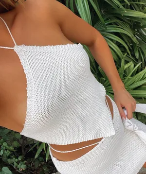 White Fox Halter Top  thumbnail 1