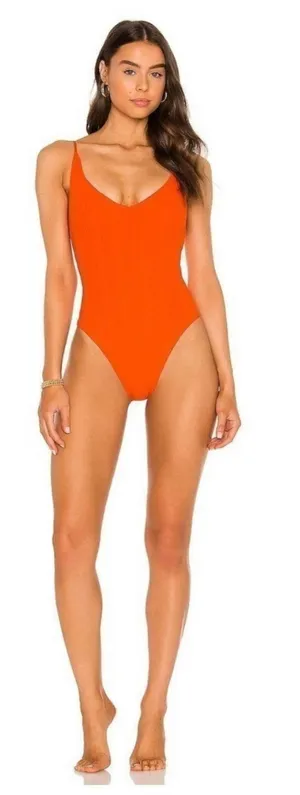LSPACE Gianna One-Piece Swimsuit In Poppy Orange Size 6 thumbnail 1