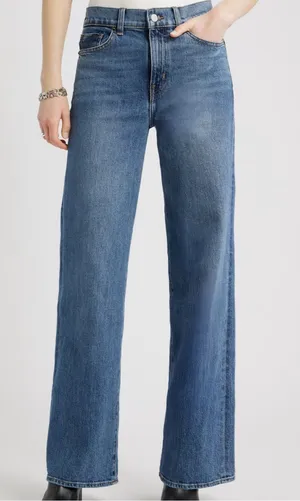 Nordstrom High Waist Wide Leg Jeans thumbnail 1